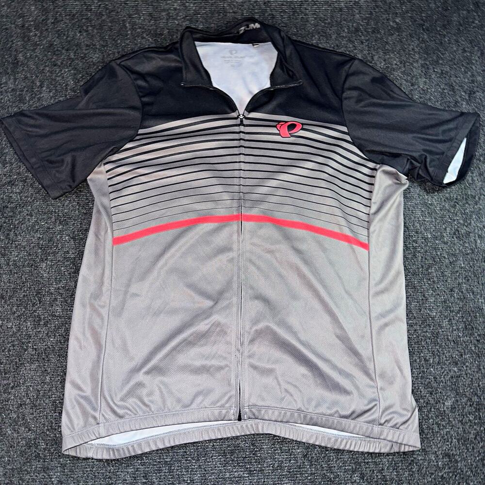 Pearl Izumi Elite Pursuit Cycling Jersey Black Gray Stripe Men's Extra Large XL